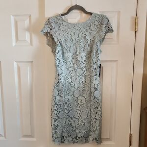 Lulu's Light Blue Lace Mini Dress